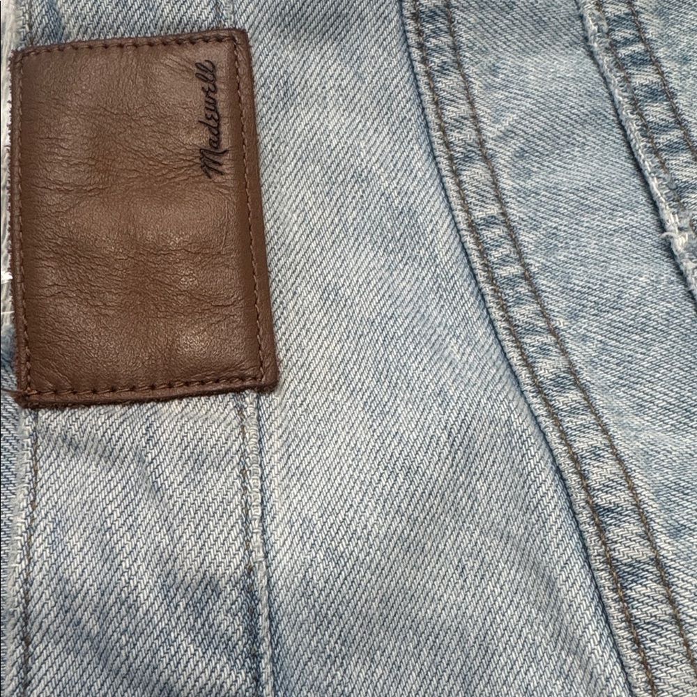 Madewell The Dadjean in light Blue  Wash: Ripped Edition Sz 27 - Picture 7 of 11